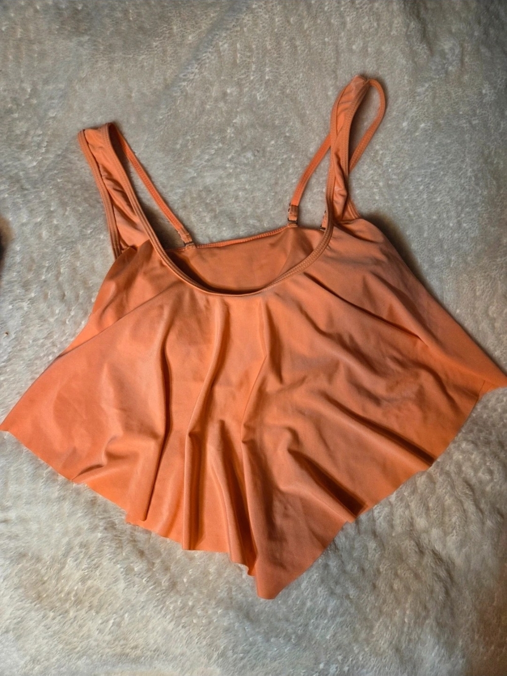 Women's Orange Flowy Swimwear
